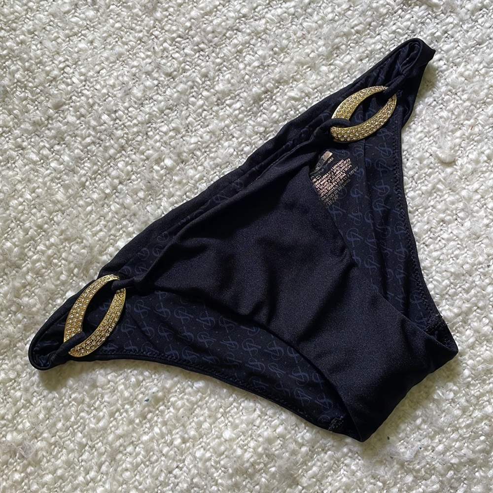 💕NWOT VICTORIAS SECRET XS VERY SEXY BLACK SWIM BOTTOM